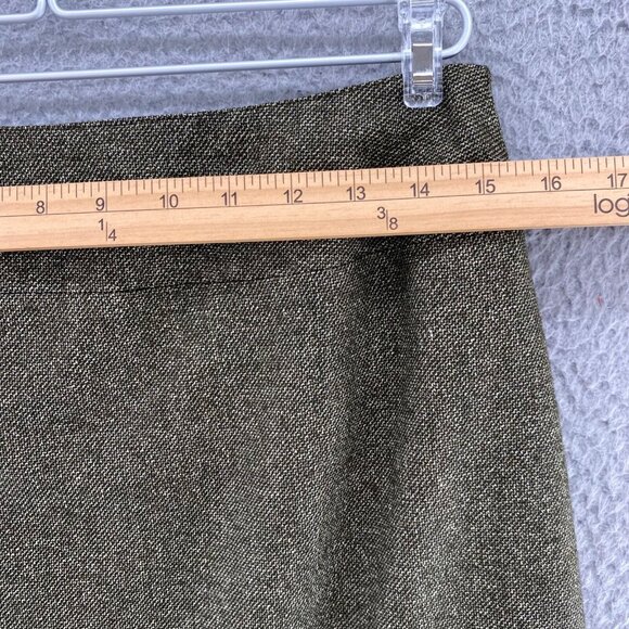 Talbots Skirt Womens 10 Green Wool Silk Blend Above Knee Straight Career Vintage - Picture 9 of 10